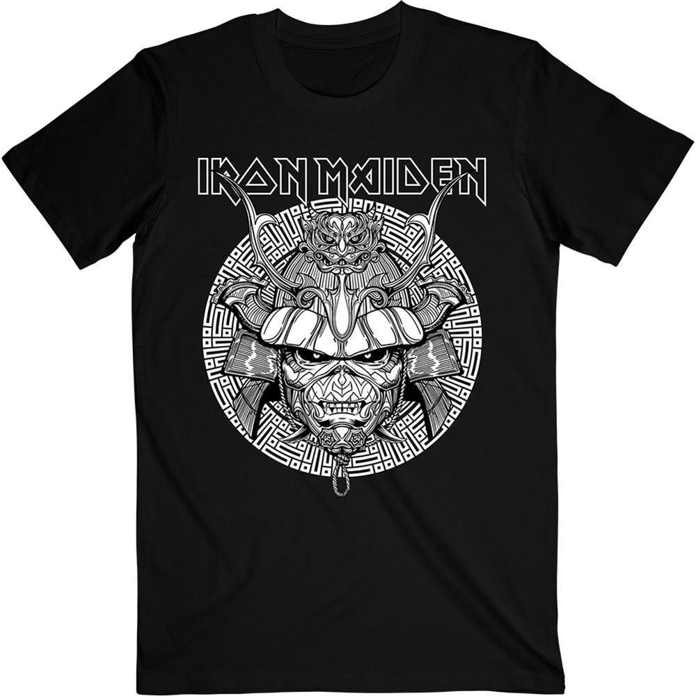 

Men s Iron Maiden Senjutsu Samurai Graphic White Slim Fit T-shirt X Black 4XL