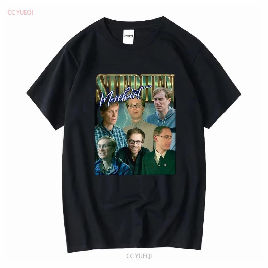 Stephen Merchant Vintage Bootleg T Shirt Vintage Washed Designer Clothes Versatile Fashion Top For Everyday Wear Casual