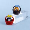 4Pieces Funny Basket Cats Miniature Figurine Plastic Decorative Ornaments Living Space Accent Gift for Kitten Lover