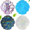 Hollow Tree Clocks Silicone Mold Simple Clock Holographic Resin Mold DIY Crafts Home Decorations Mold for DIY Wall Decor