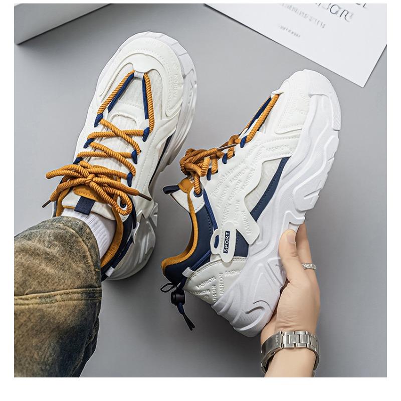 Womens Summer Breathable Casual Thick Sole White Dad Sneakers