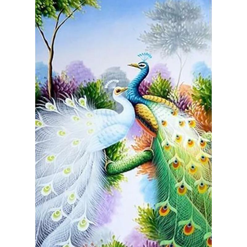 Diy Peacock 5D Diamond Painting Full Round Drill Animal Diamond Embroidery Cross Stitch Kits Mosaic Home Decor Wall Art Gift