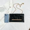 Woman Bags Women's Bags 2025 Spring New European and American Fashion Pleated Shoulder Bag Chain Envelope Bag Tide