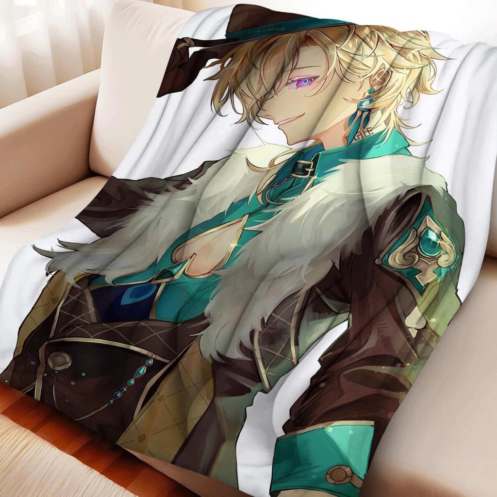 Game Genshin Impact Kaveh Flannel Blanket Warmth Soft Air Conditioning Otaku Blanket Multifunctional Decorative Blankets