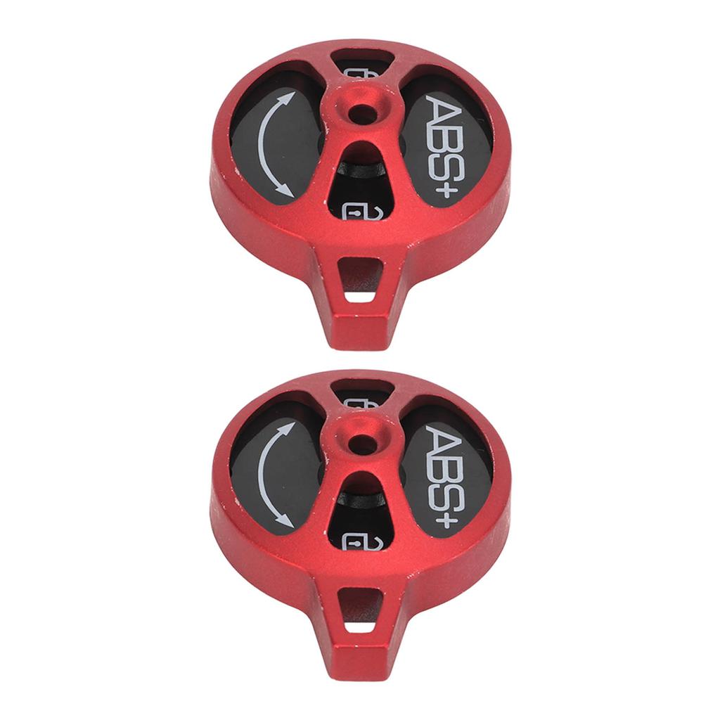 2 Sets Front Fork Airtight Cover Red Full CNC Aluminum Alloy Replaceable Electroplating Process