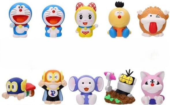 Fujiko Fujio Characters Soft Vinyl Puppet Mascots Box of 10 F.