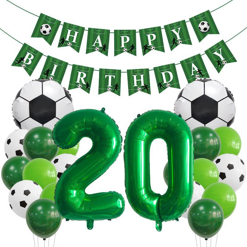 

Набор цифровых футбольных украшений, Детский алюминиевый фольгированный шар, Набор для украшения футбольной вечеринки по случаю дня рождения number 20