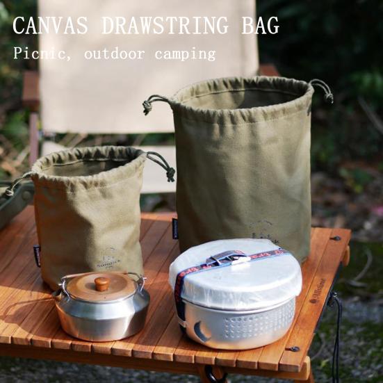 Tactical Drawstring Storage Bag Large Capacity Water-Resistant Sand-proof Beach Bag Container Camping Accessories