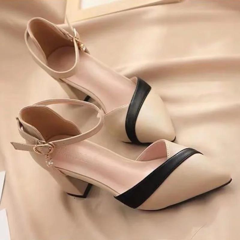 Fashion Outdoor Woman Shoes Block Heel Sandals for Women Anti Slip Hot Chic and Elegant Shoe Vintage Cheap Liquidation Daily Footwear