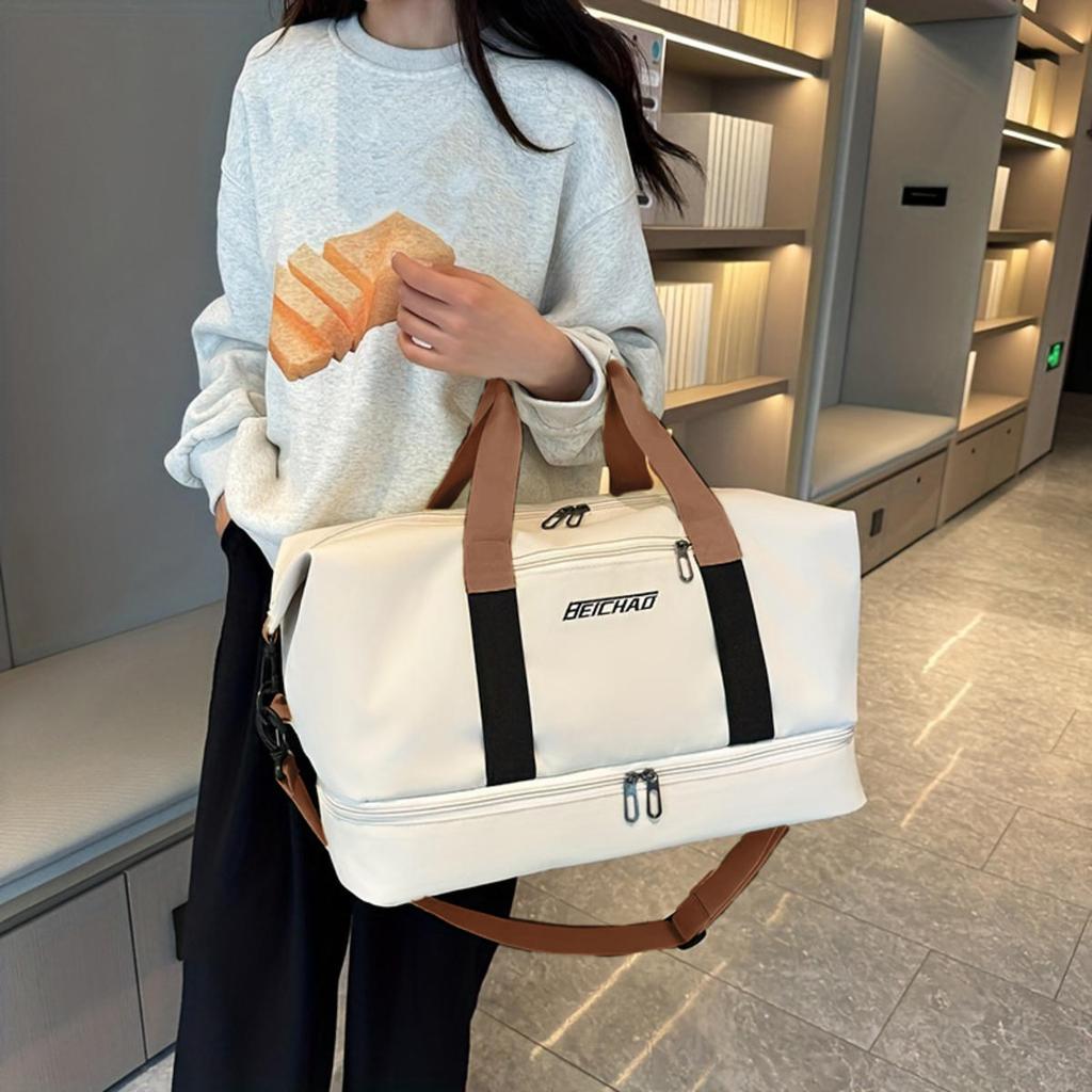 Large Capacity Travel Handbag Oxford Luggage Crossbody Storage Men Women Fashion Toiletry Organizer Dry Wet Separation Traveling Bag