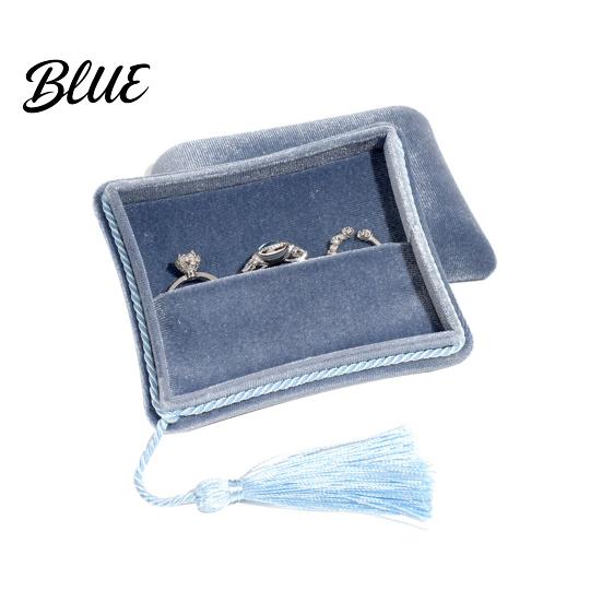 Bracelet Storage Case Velvet Jewelry Box Small Travel with Tassel