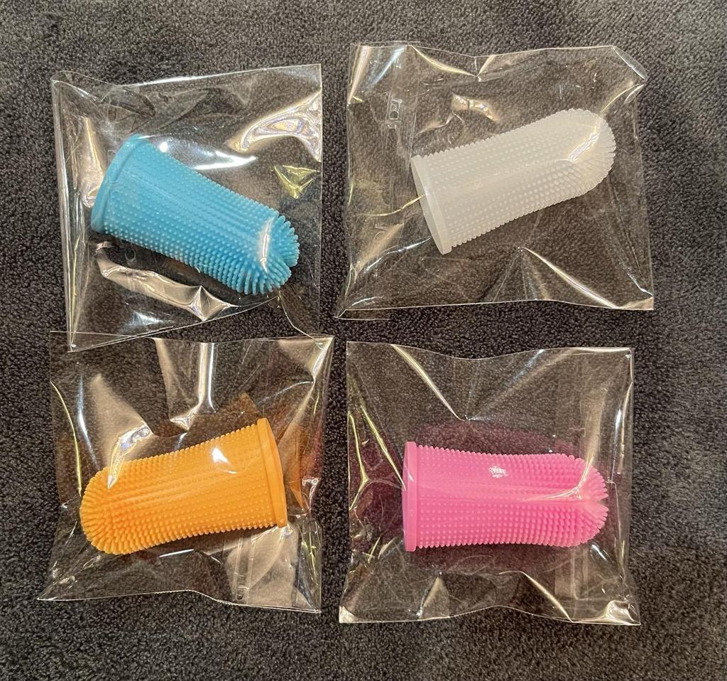 Silikonowy Zestaw Szczoteczka do Zębów dla Zwierząt na Palec dla Psów i Kotów