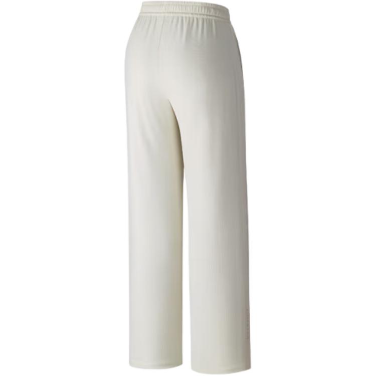 Anta Life Series Solid Color Mid Waist Drawstring Breathable Versatile Loose Casual Pants Women bottoms 162538308-1