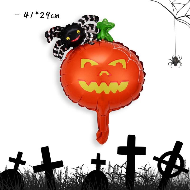 1pcs Halloween Bat Pumpkin Decoration Balloon Photo Prop For New Year Birthday Party Horror Scene Decor Spooky Festive Gift