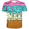 Ice Cream Color Fashion T-shirt For Men Funny Humour Short Sleeve Tee Shirt Trend Street Casual Clothes Kid Gift 2025 New Top