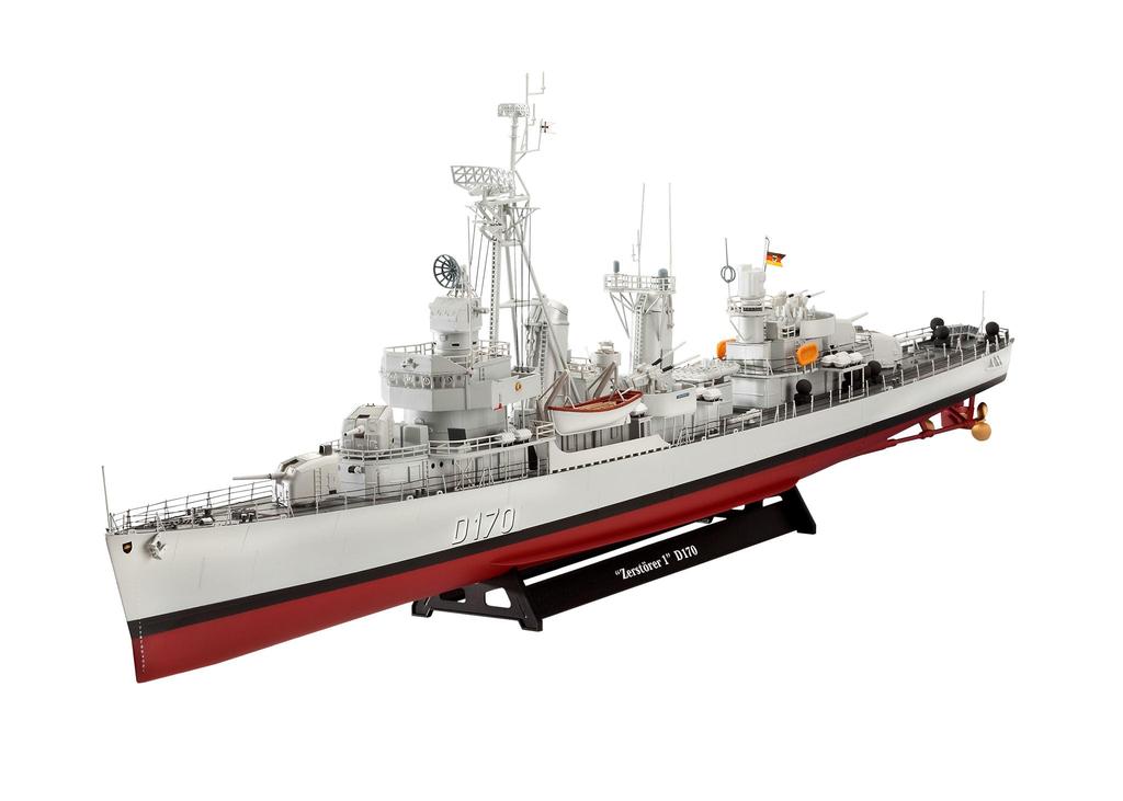 Revell 1/144 German Destroyer Class 119 (Z1/Z5) Plastic Model 05179, Molded In Color