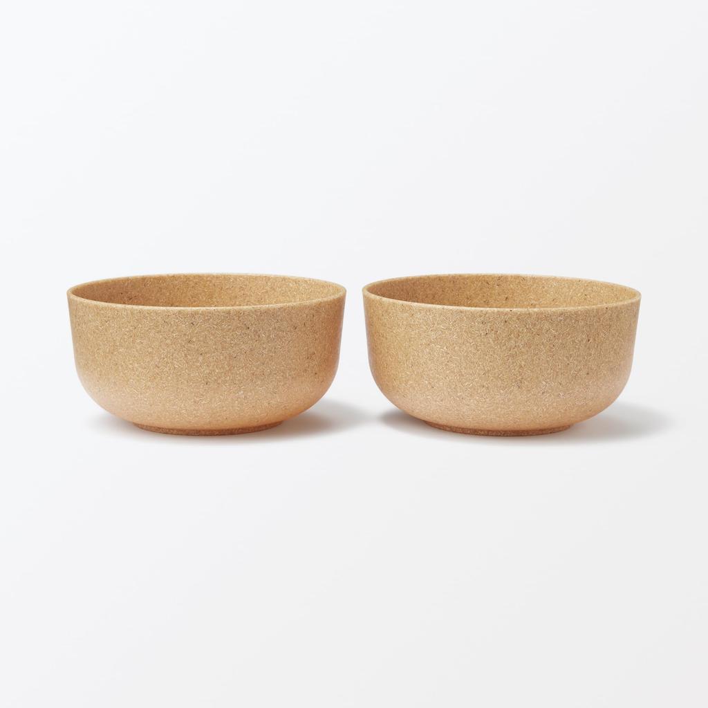 MUJI Bowls Made from Palm Set of 76014195 Microwave-Safe Offcuts, 2,