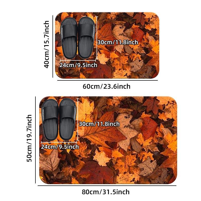 Autumn Fallen Diatomaceous Earth Bathroom Mat, Quick Drying Bath Mat, Thin Stone Drying Mat, Suitable for Kitchen Countertops, S