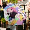 Ombrello KPop Demon Hunters con Stampa Apertura/Chiusura Automatica - Design Pieghevole Portatile - Uso Quotidiano per Viaggi/Outdoor - Regalo per Compleanno