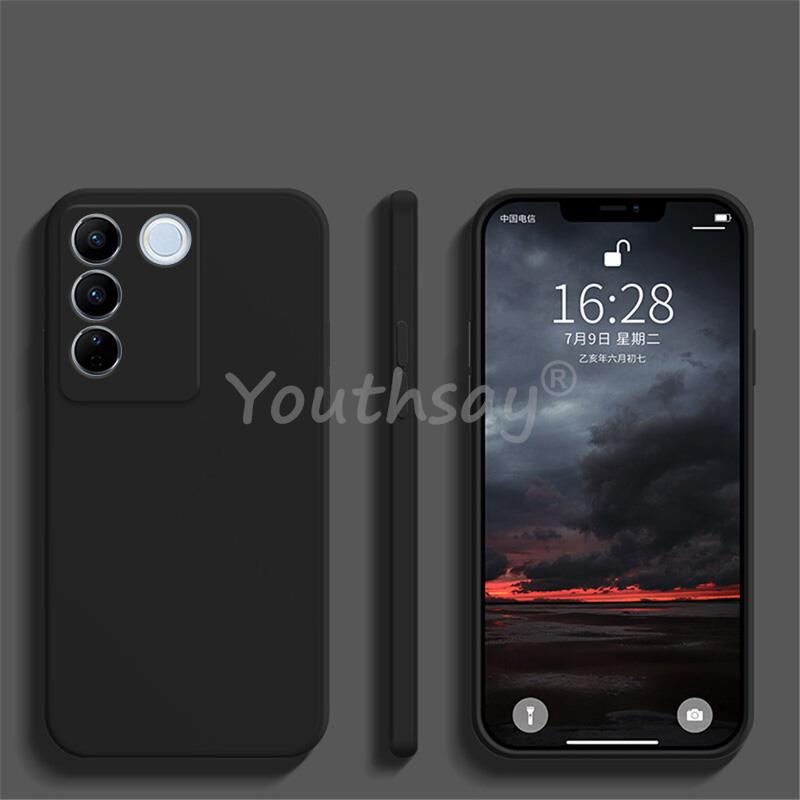 For vivo V27 Pro Case Silicone Liquid Original Cover vivo V27 Pro V27e Cover TPU Protector Case vivo V27 Pro Case