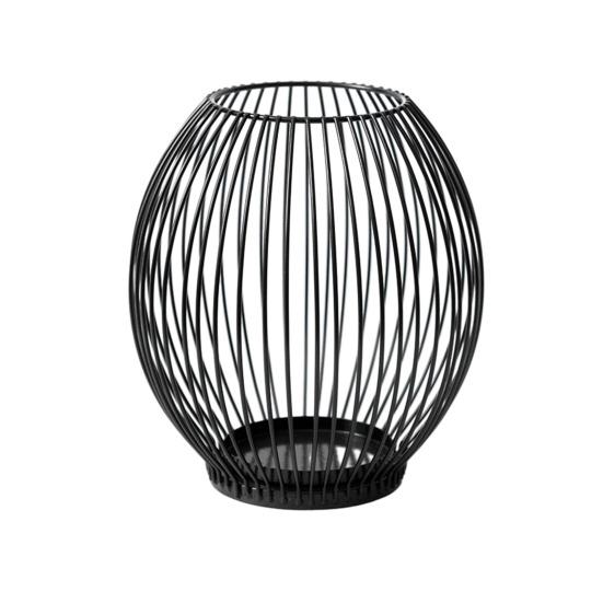 Metal Wire Cage Pillar Candle Holder Vintage Hollow Out Tea Light Holder for Fireplace Mantel Table Centerpiece