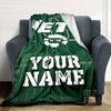 Name Custom New York Jets Print Flannel Blanket High Quality Warm Comfortable Cover for All Seasons Perfect for Gifts Home Decor