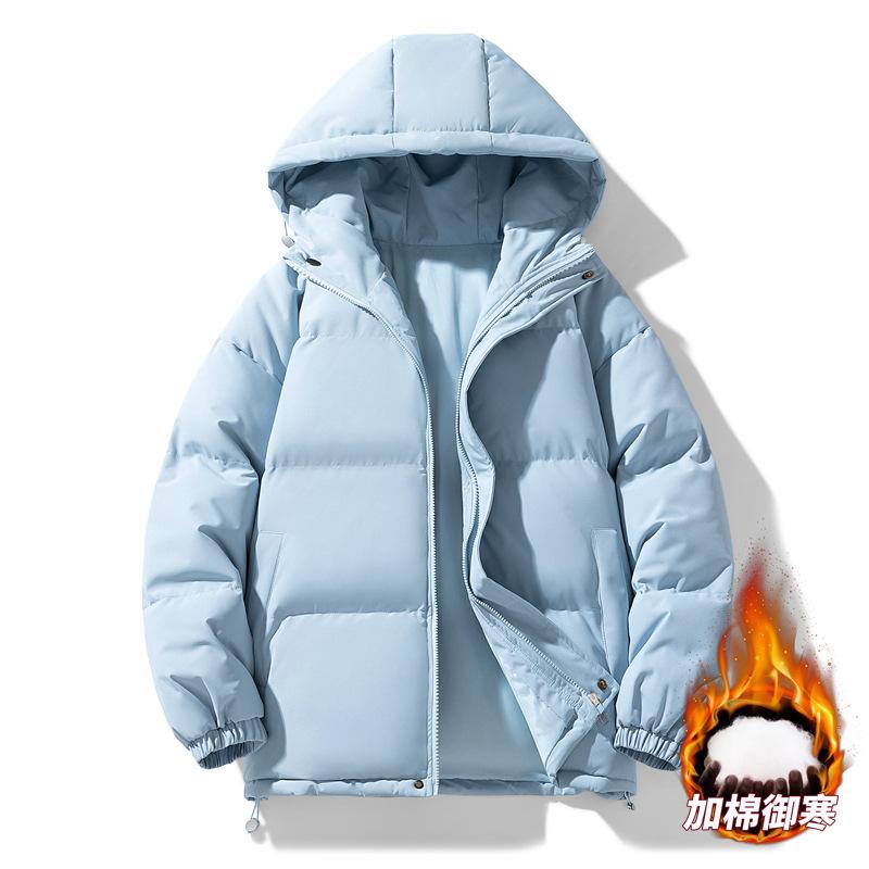 Men's Loose Casual Cotton Jacket Long Hip-Length    Warm Winter Daily Coat