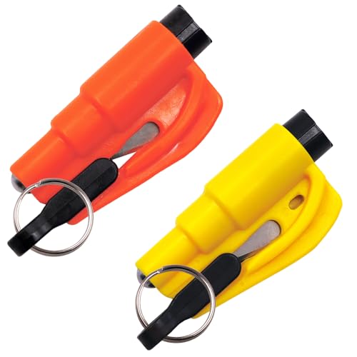 

Молоток безопасности, спасательный молоток, молоток для аварийного покидания, набор из 2 шт., молоток для разбивания окон, для автомобиля, для дома, в виде брелка, легкий и практичный