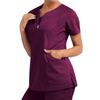 Nurse Uniform for Men Women Nursing Short Sleeve V-neck Blouse Scrubs Tops with Pocket Working Protective Clothes