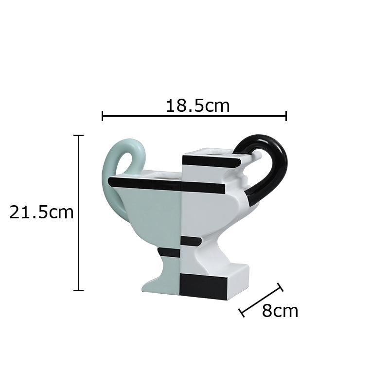 

Creative Asymmetric Ceramic Vase Artificial Flowers Decorative Flower Arrangement Table Decoration Floral Vase Modern Home Decor