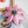 Glitter Artifical Christmas Flowers Mreey Christmas Tree Decoration Happy New Year Ornaments Xmas Fake Flowers For New Year