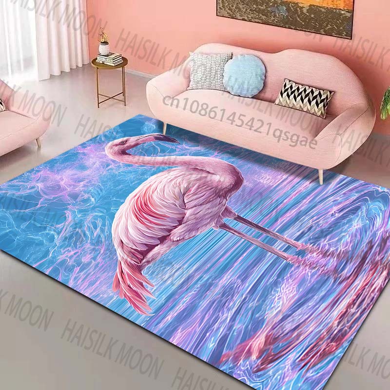 

Pink flamingo water reflection Pattern Rug Carpets for Bedroom Living Room Sofa Mat Creative Door Mat Cloakroom Home Decor 40x60cm