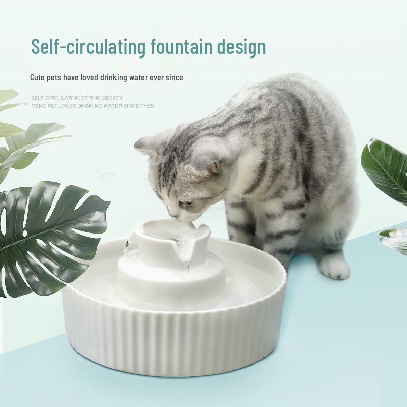 Crazy Claws Keramik-Katzenbrunnen mit Filter – Selbstzirkulierende Trinkschale für gesunde Hydratation.