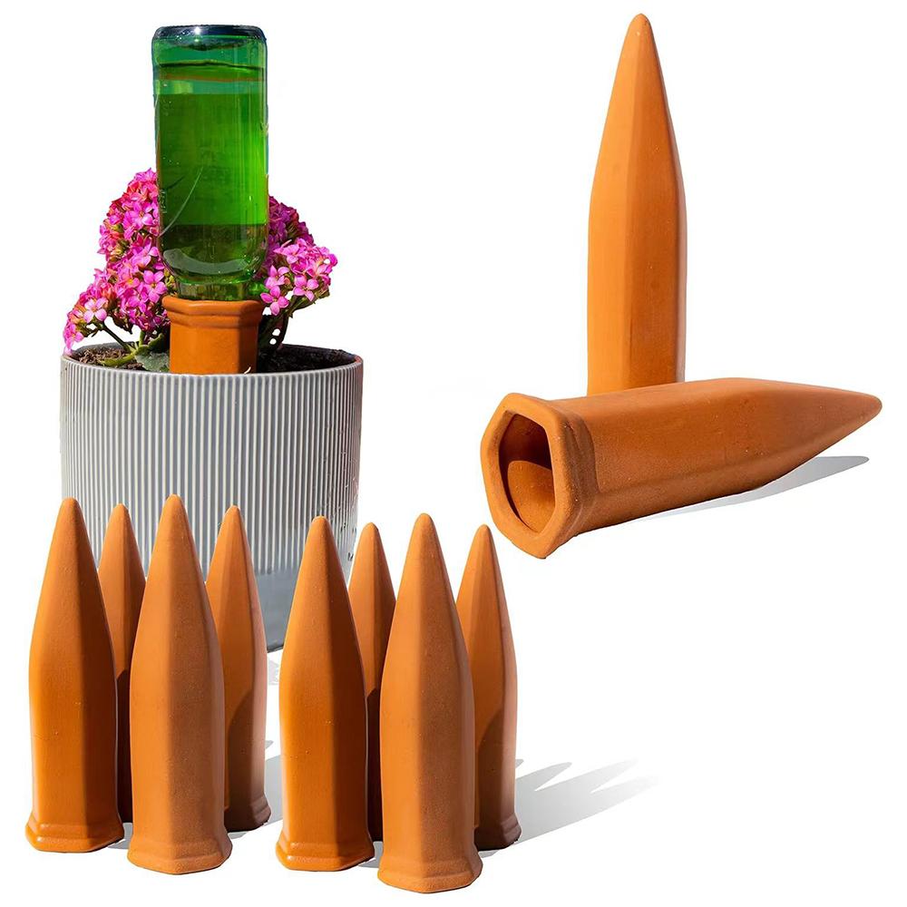 2PCS Automatic Watering Device - Red Pottery Garden Potting Soil Humidifier For Soil Moisture Addition In Potted Plants