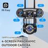 HiEasy Quad-Eye 4-екранна бездротова HD вулична WiFi камера