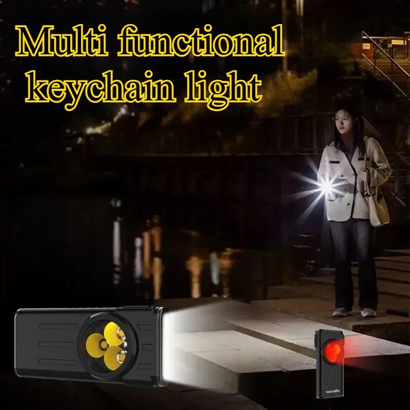 

Светодиодный фонарик EDC Портативный брелок Фонарик Перезаряжаемый Type-C Рабочий свет с магнитом для кемпинга, пеших прогулок и использования в чрезвычайных ситуациях black