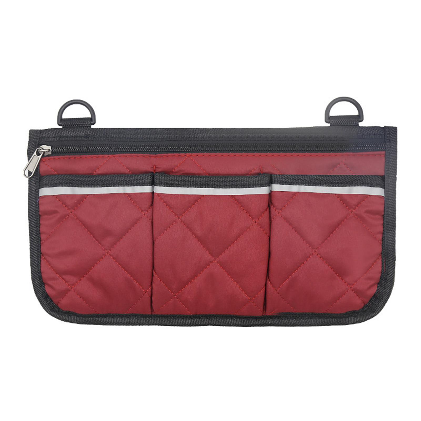 

2025 New Wheelchair Bag Waterproof Pouch with Secure Reflective Strip Large Capacity Walker Storage Multifunctional вина червоного кольору