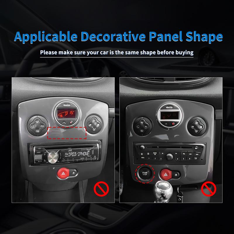 Real Soft Carbon Fiber For Renault Clio 3 2006 2007 2008 2009 2010 2011 2012 Clio Mk 3 III Car CD AC Panel Interior Sticker