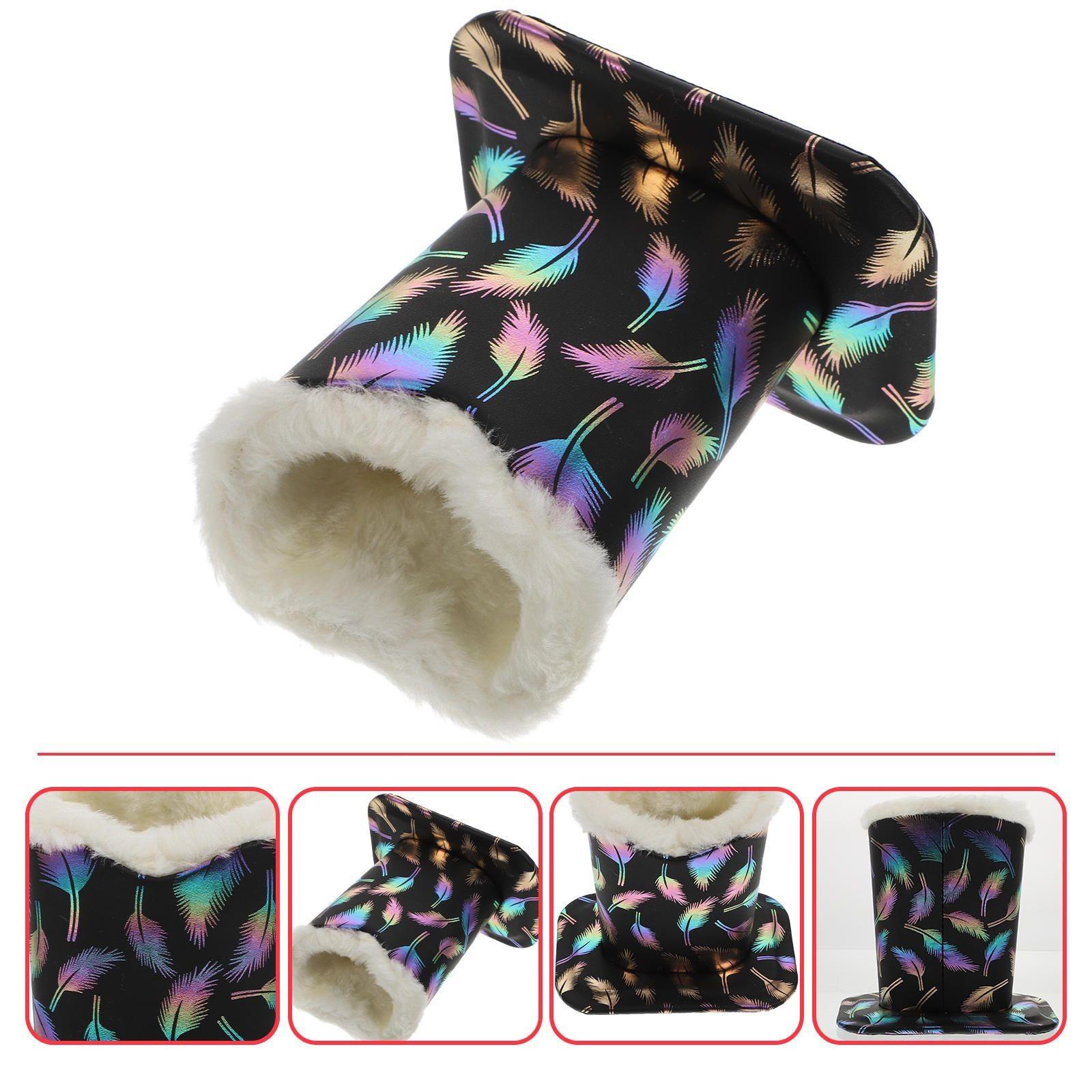 

Плюшевый держатель для очков, Кожаная подставка для демонстрации очков, Тканевый держатель для ручек, Модный и удобный органайзер для очков One Size чёрный