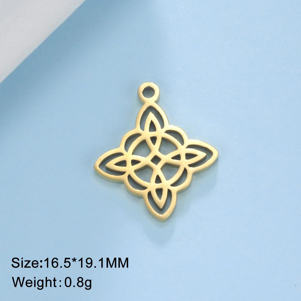 Witch Knot Pendant for Necklace Stainless Steel Celtic Knots Charms for Jewelry Making DIY Accessories Witchcraft Amulet Gifts