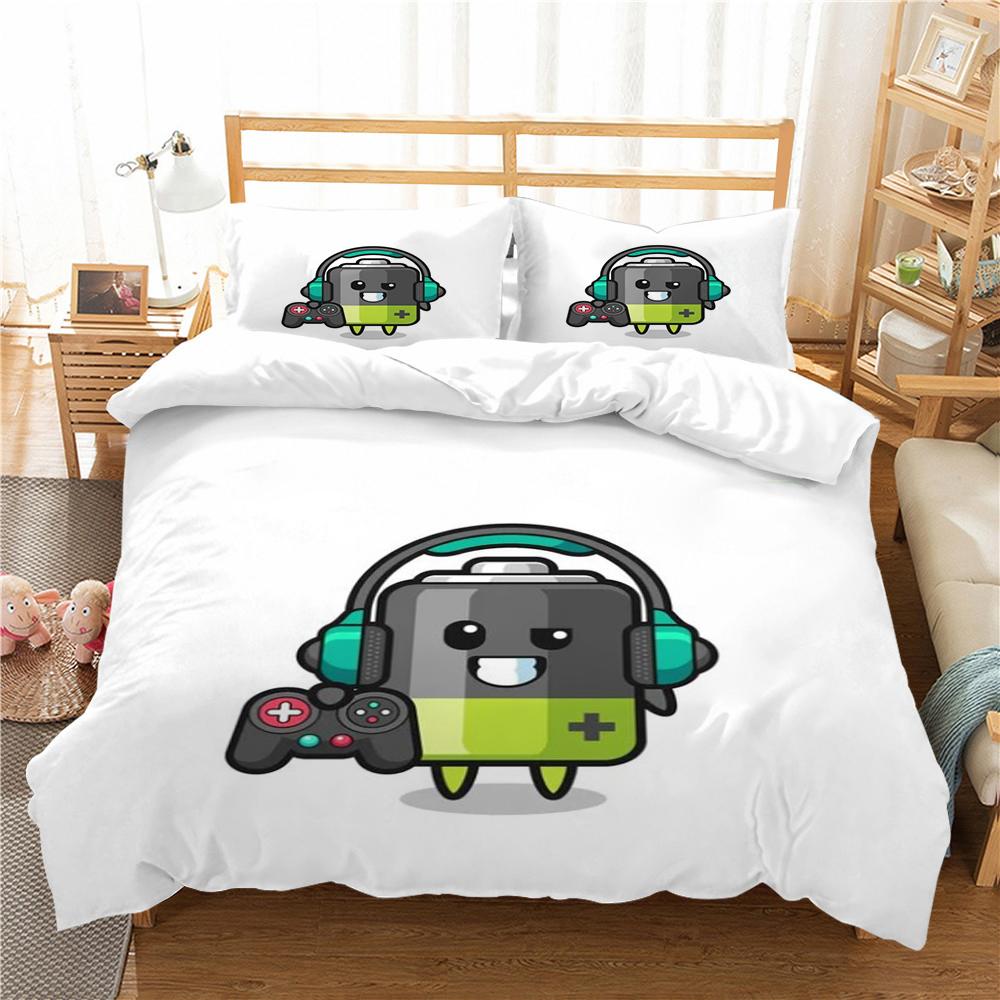 Bettwäsche-Sets, Heimtextilien, 3D-Gamer-Druck, Bettbezug-Set, schwarzer Hintergrund, Luxus-Bettbezug-Set, hohe Qualität