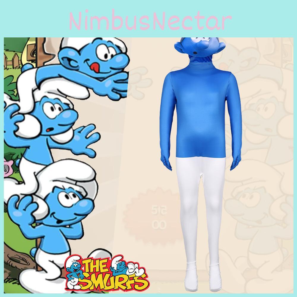 Cosplay Smurfs Season Costume Jumpsuit Animation Characters Halloween Party