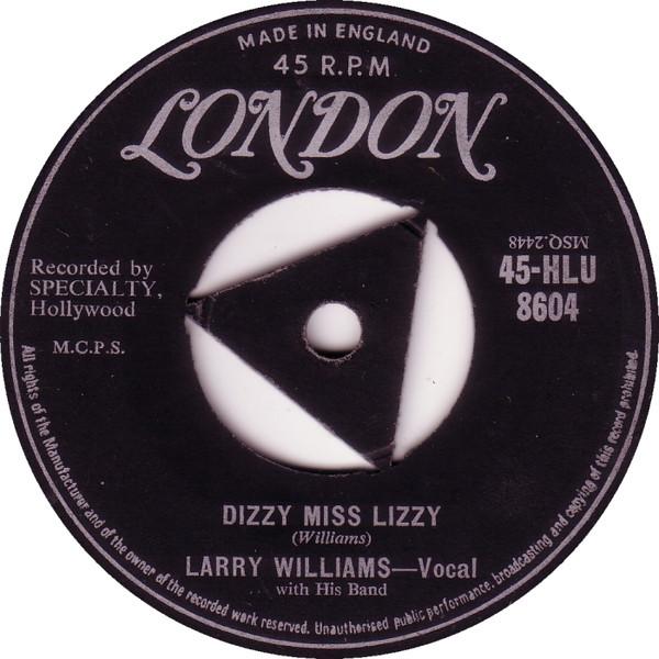 

7inch Record LARRY WILLIAMS 3 Dizzy Miss Lizzy 45HLU8604 London Records 1958 UK Rock Used