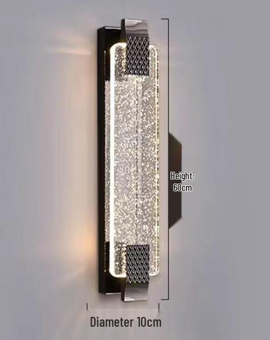 Nordic Style Luxury Crystal Glass Bedside Wall Lamp for Bedroom & Entrance