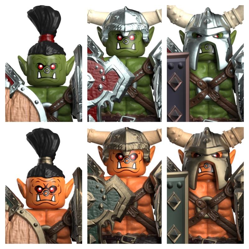 

2025 New 21pcs Medieval Figures Building Blocks Orc Knight Brick Toy Equipped with various attachments