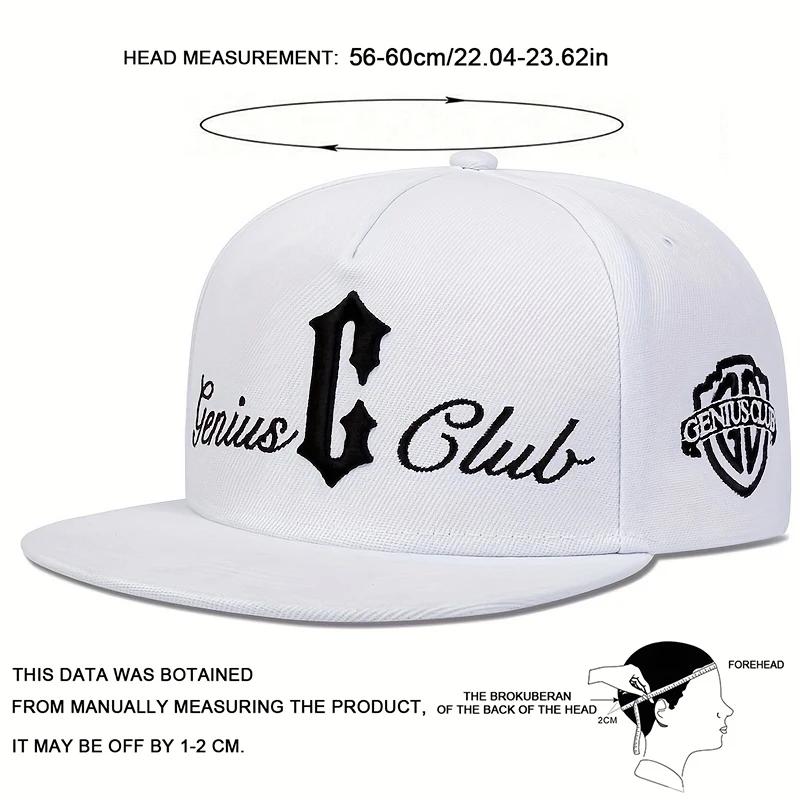 Unisex C Letter Embroidery Side Genius Club Hip-Hop Hats Spring Autumn Adjustable Casual Baseball Caps Outdoor Sunscreen Hat