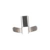 Silver Stainless Steel Double Side Hooks Punch Free Bathrobe Hanger Shower Door Hook  Bathroom