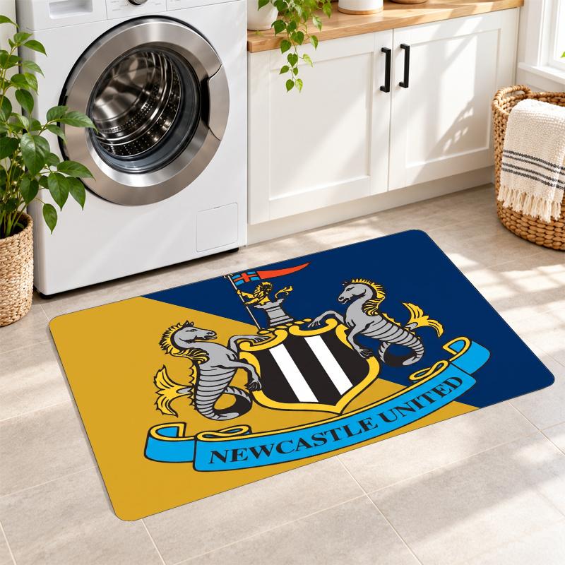 Flannel Kitchen Mat Newcastle United Football Soft Area Rug Non Slip Floor Carpet Home Decoration