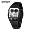 Sanda Waterproof Multifunctional Sports Watch with Temperature Alarm & Fashionable Design
