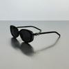 Women's High-End Retro Oval Sunglasses with UV Protection - Ni Ni Cai Wenjing Style